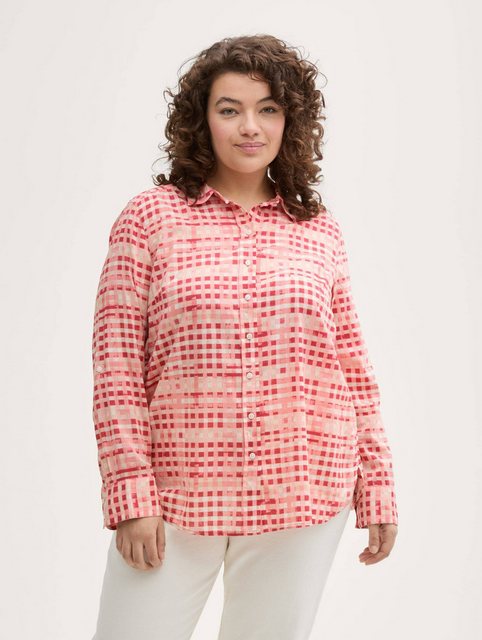 TOM TAILOR PLUS Langarmbluse Plus Size - Bluse mit Muster günstig online kaufen