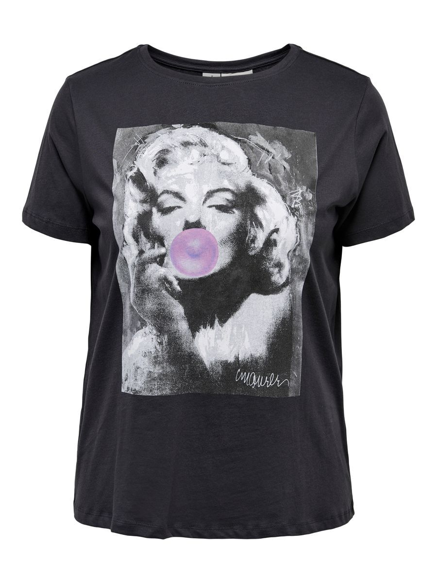ONLY Curvy Reg T-shirt Damen Grau günstig online kaufen