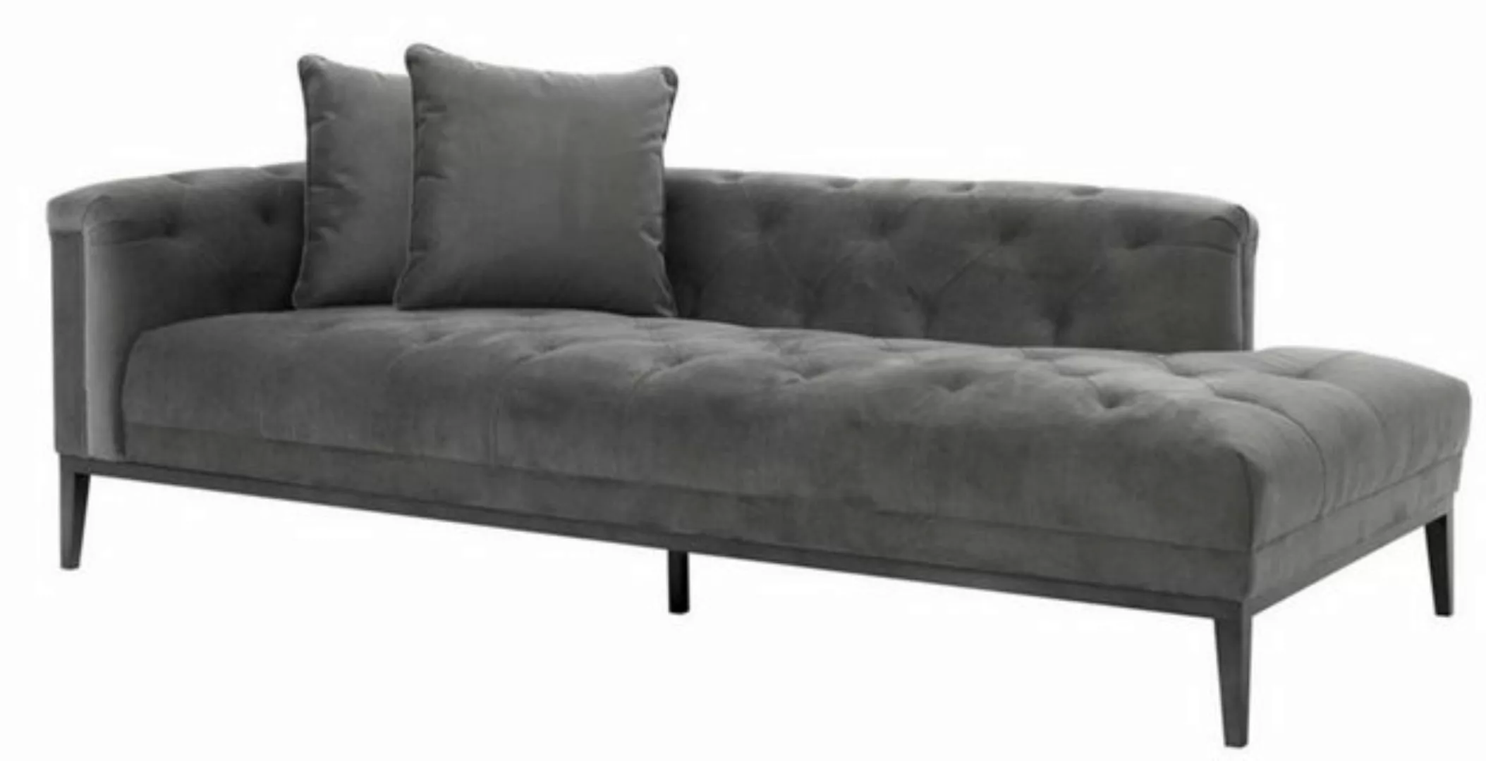 Casa Padrino Sofa Luxus Sofa Dunkelgrau Linksseitig 220 x 96 x H. 66 cm - H günstig online kaufen