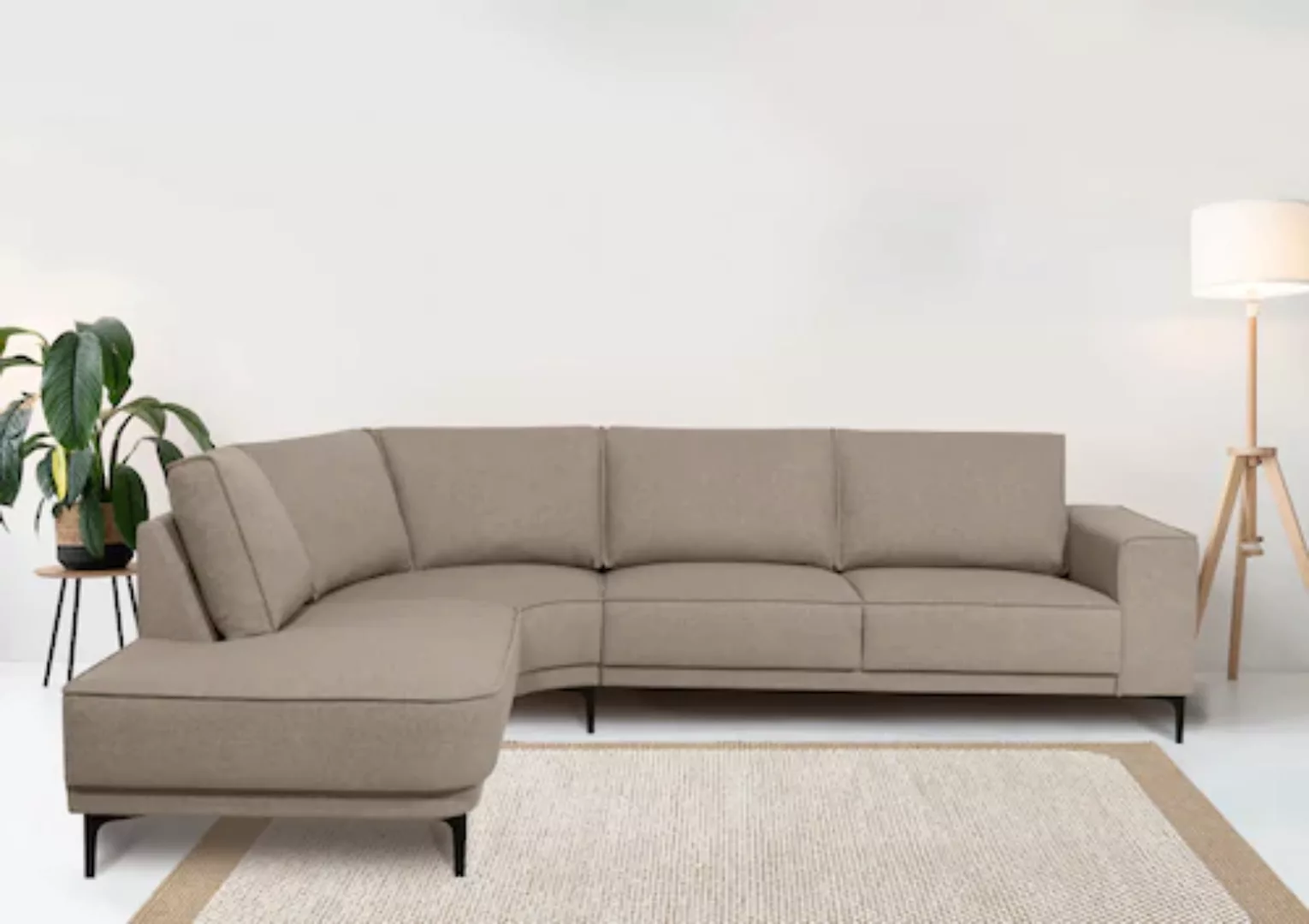 Places of Style Ecksofa »Casina«, mit abgerundeter Ottomane, in einem weich günstig online kaufen