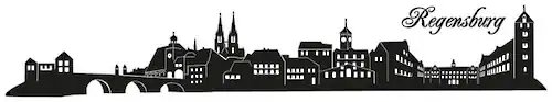 Wall-Art Wandtattoo »Bayern Skyline Regensburg 120cm«, (1 St.), selbstklebe günstig online kaufen