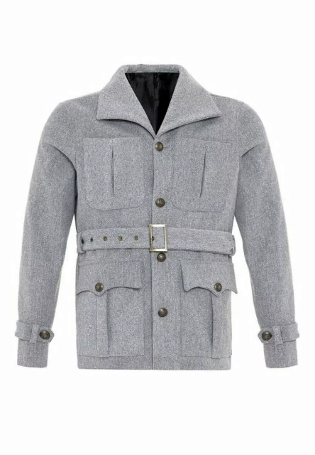 Antioch Winterjacke Lapel Collar Belt Detailed Coat günstig online kaufen