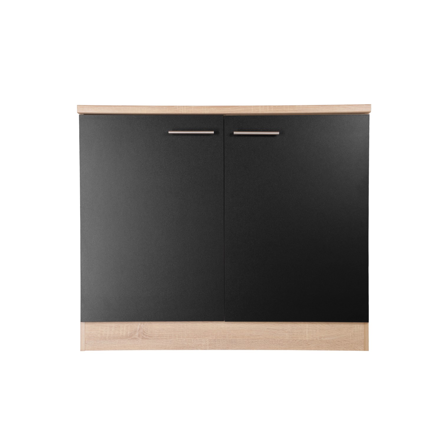 Respekta Spülenunterschrank Merle 100 cm Schwarz günstig online kaufen