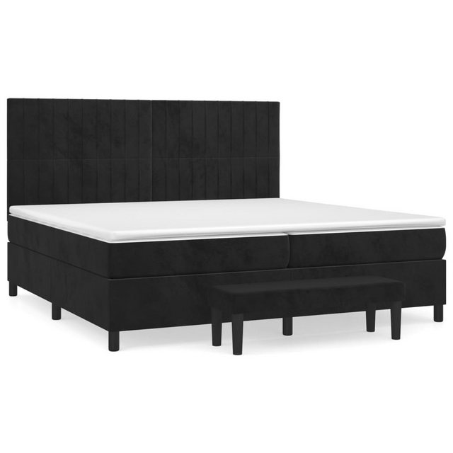 vidaXL Boxspringbett Boxspringbett mit Matratze und Fusshocker Samt (200 x günstig online kaufen