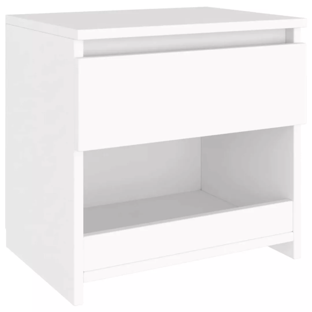 Nachttisch Weiß 40x30x39 Cm Spanplatte günstig online kaufen