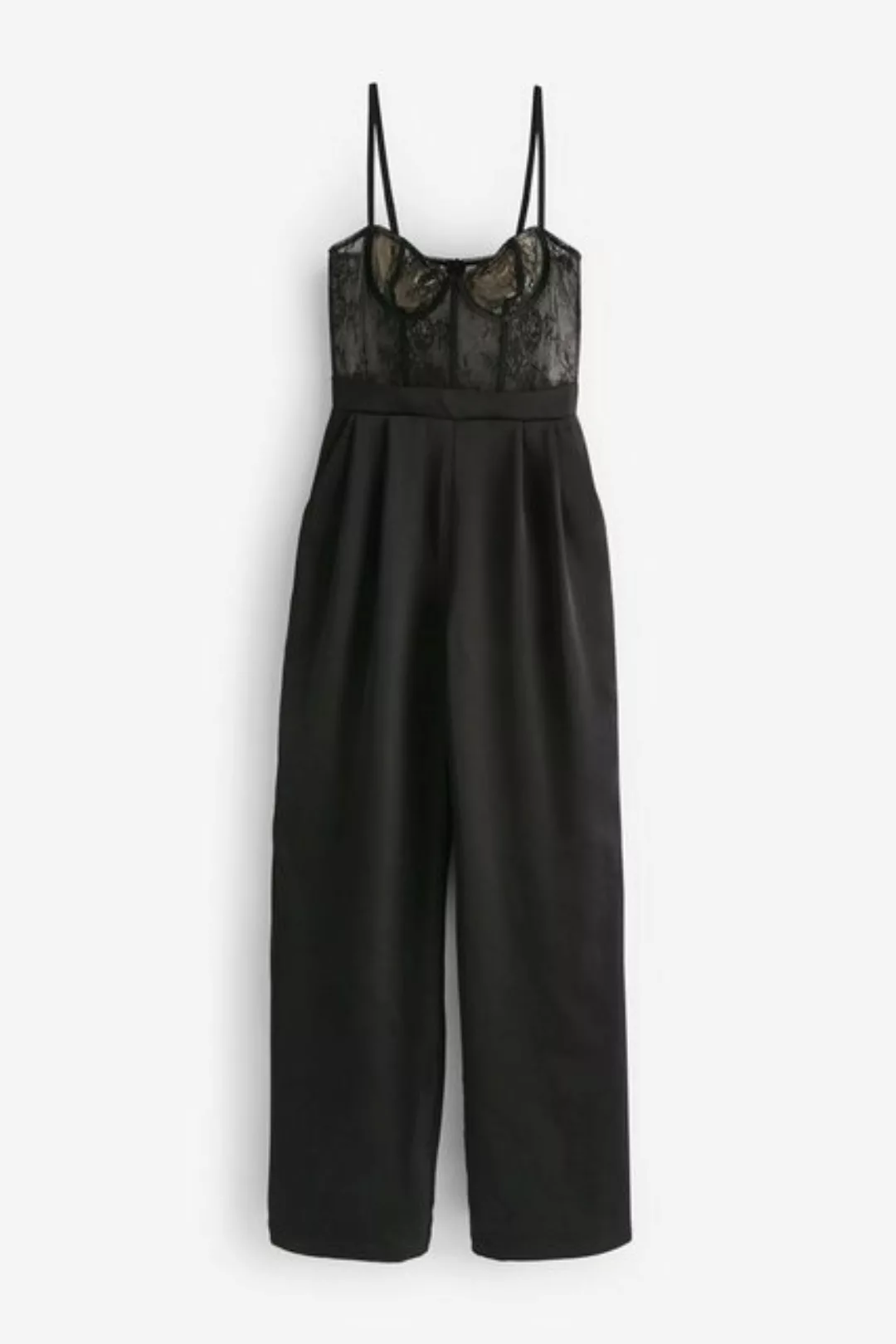 Next Jumpsuit Rochelle Satin-Jumpsuit mit Spitze und weitem Bein (1-tlg) günstig online kaufen