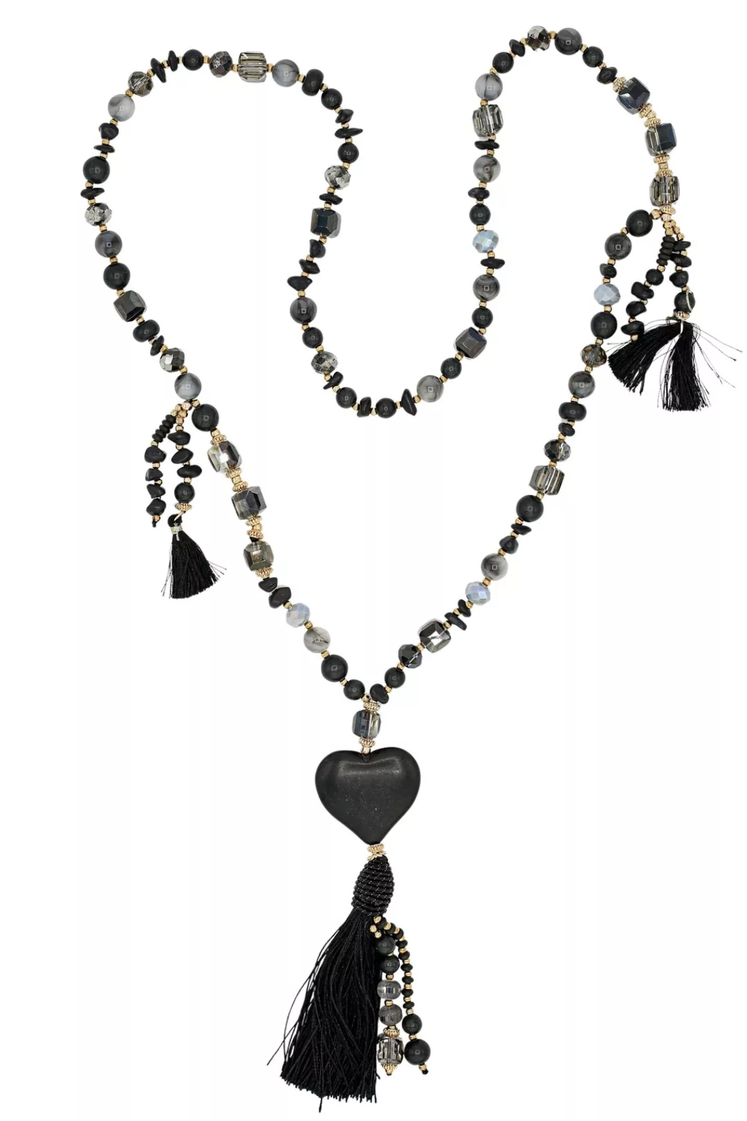 COLLEZIONE ALESSANDRO Lange Kette "Charmelle", wertig, mit Herzen und Quast günstig online kaufen