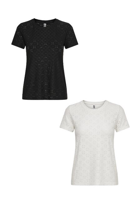 JACQUELINE de YONG T-Shirt Shirt 2er-Set Kurzarm Rundhals T-Shirt (2-tlg) 7 günstig online kaufen