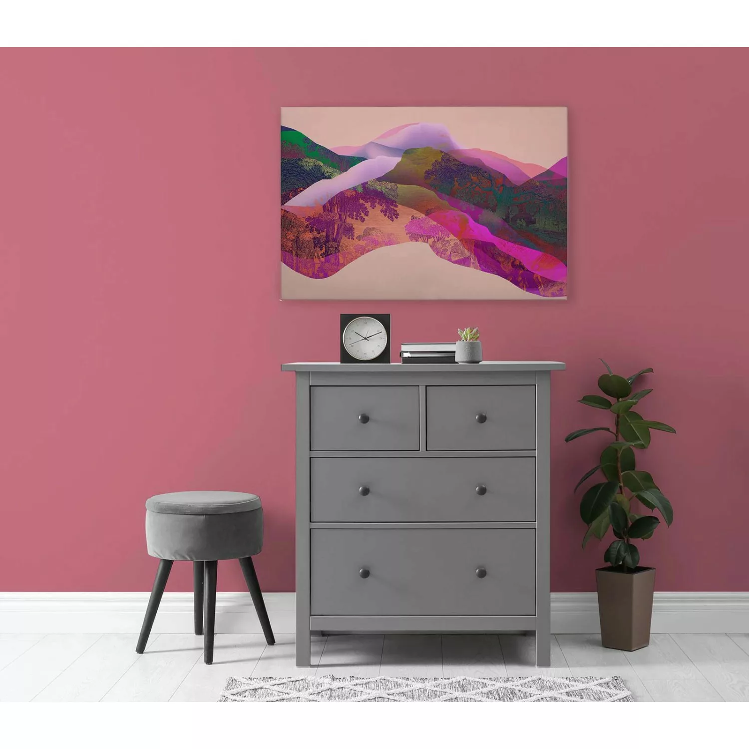 Bricoflor Asiatische Landschaft Bild Für Wohnzimmer Und Schlafzimmer Neonfa günstig online kaufen
