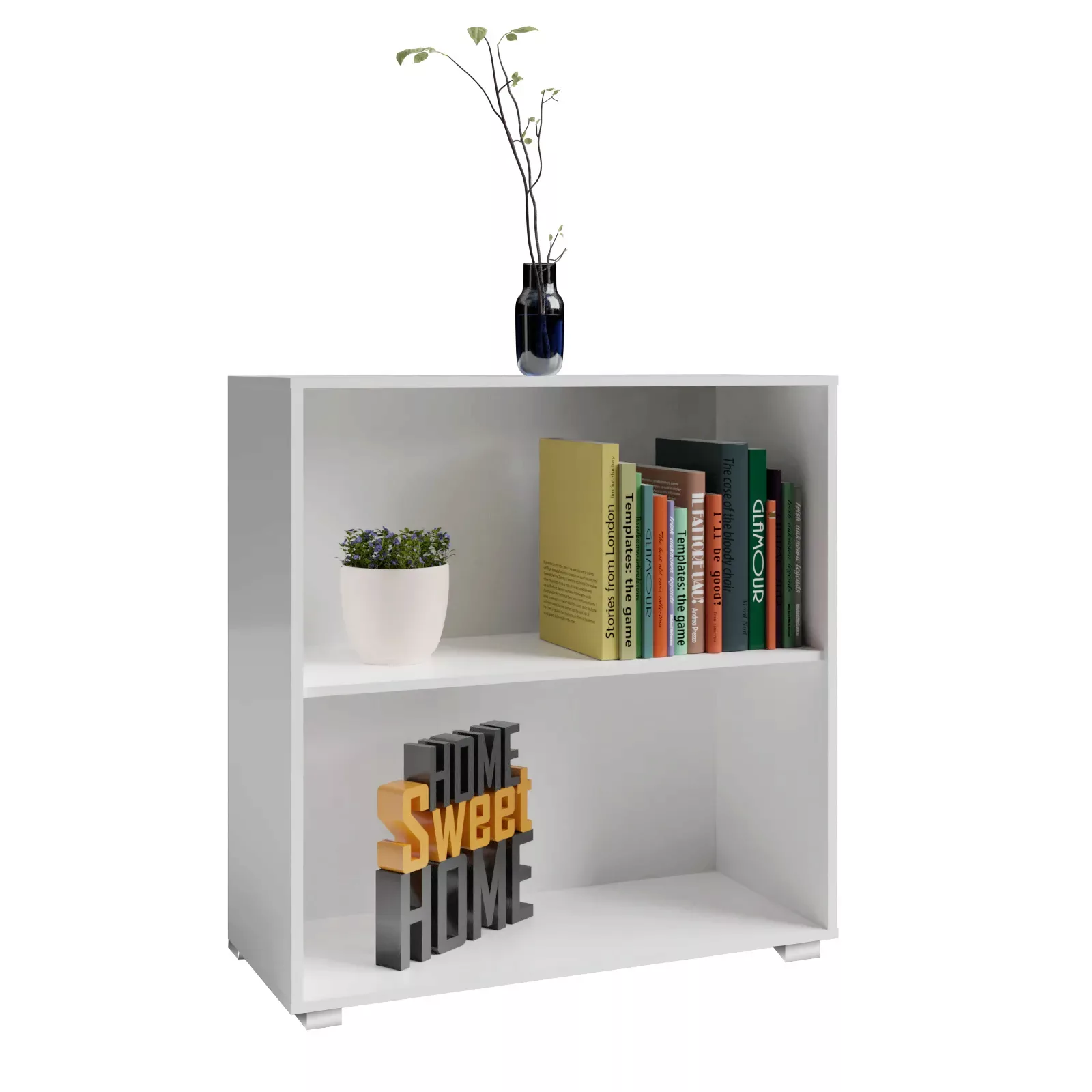 Bücherregal Vela Weiß 2 Fächer günstig online kaufen