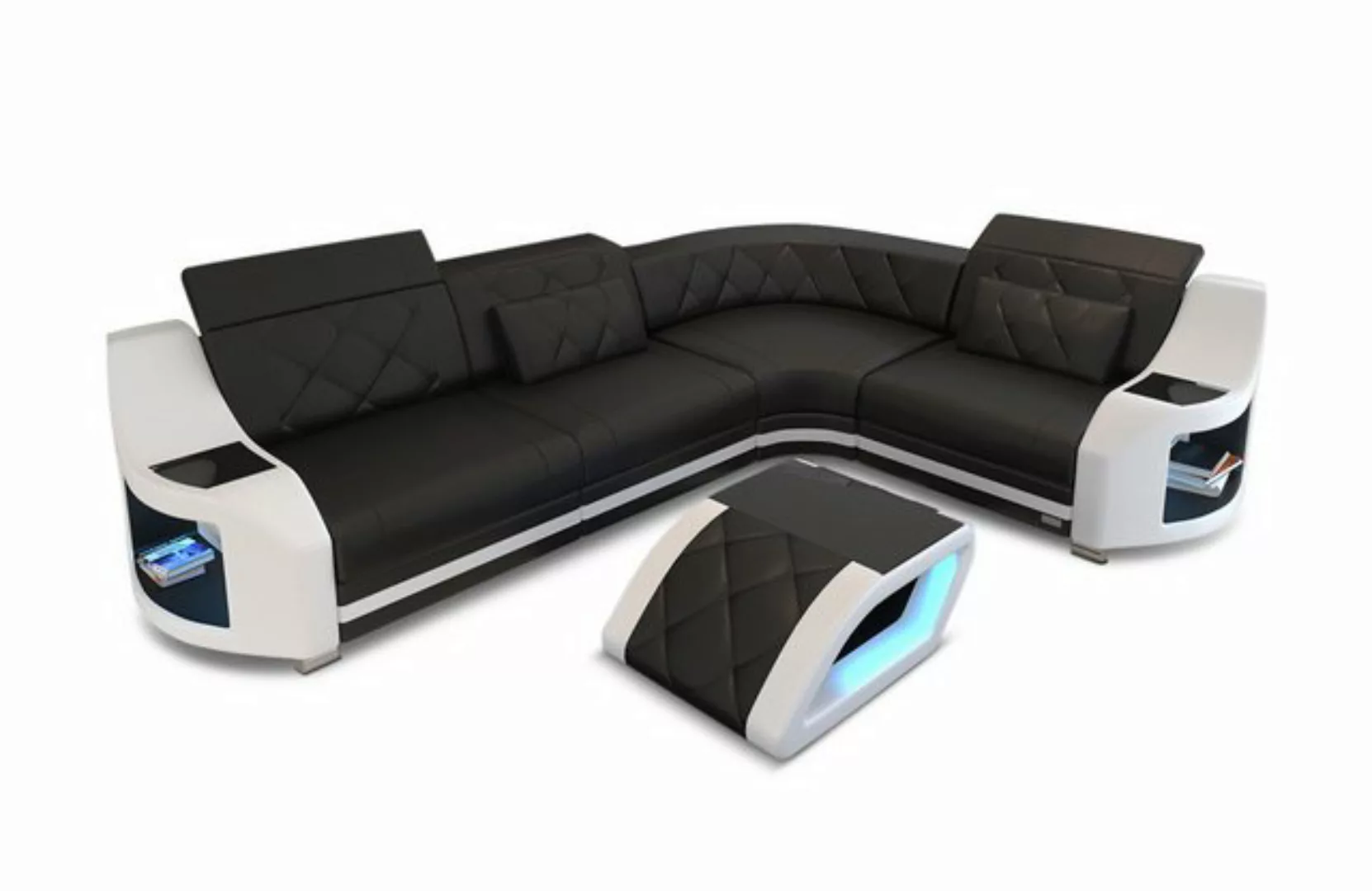 Sofa Dreams Ecksofa Leder Ledercouch Sofa Genua L Form Ledersofa, Couch, mi günstig online kaufen