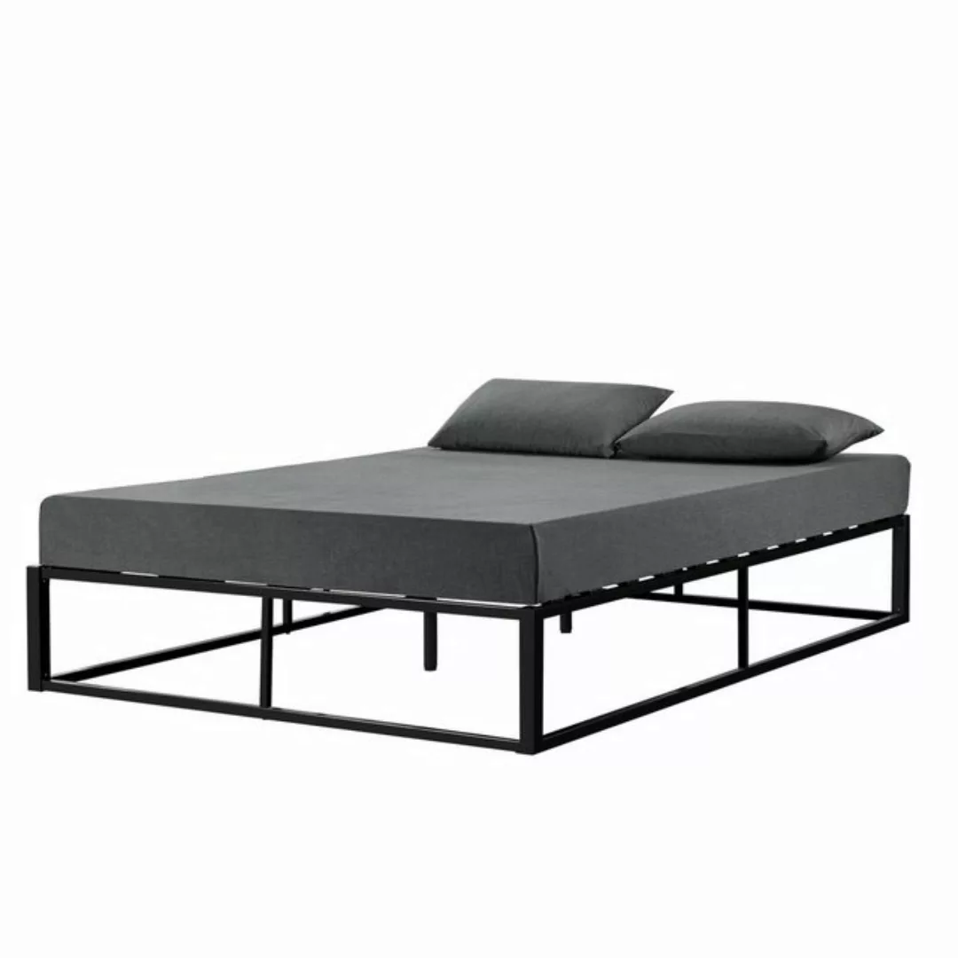 en.casa Metallbett, »Argos« 160x200 mit Lattenrost in schwarz günstig online kaufen