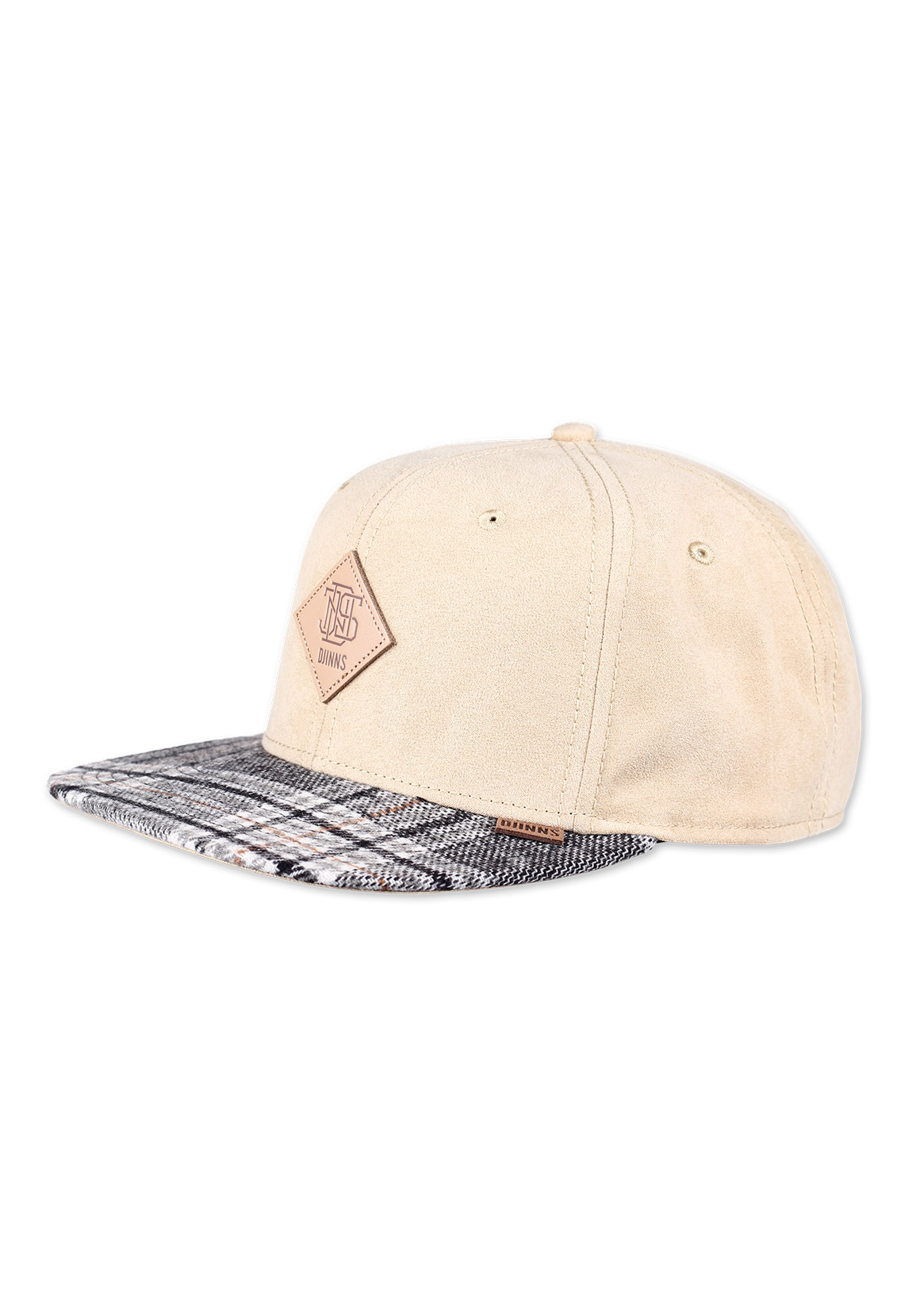 Djinns Snapback Cap 6P SB CHECK TWEED REV. Camel Beige günstig online kaufen