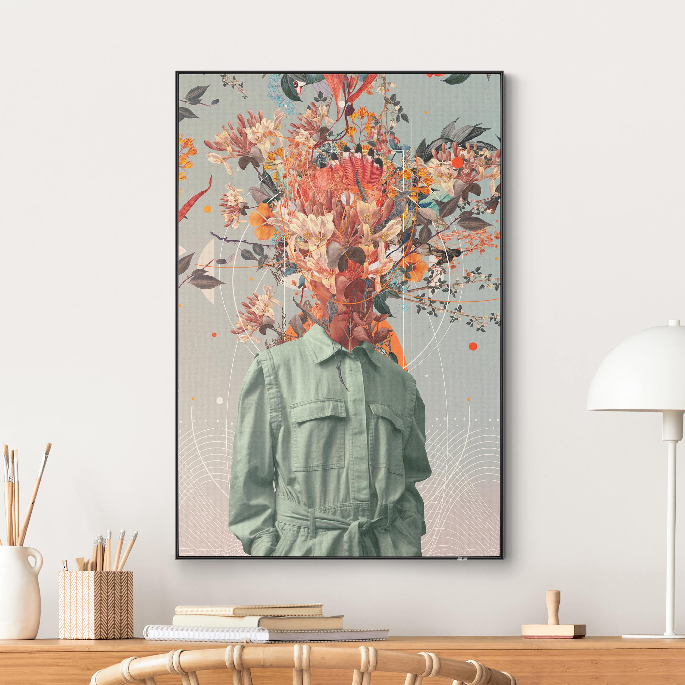 Wechselbild mit Spannrahmen Blumen Porträt - Blüten in Orange günstig online kaufen