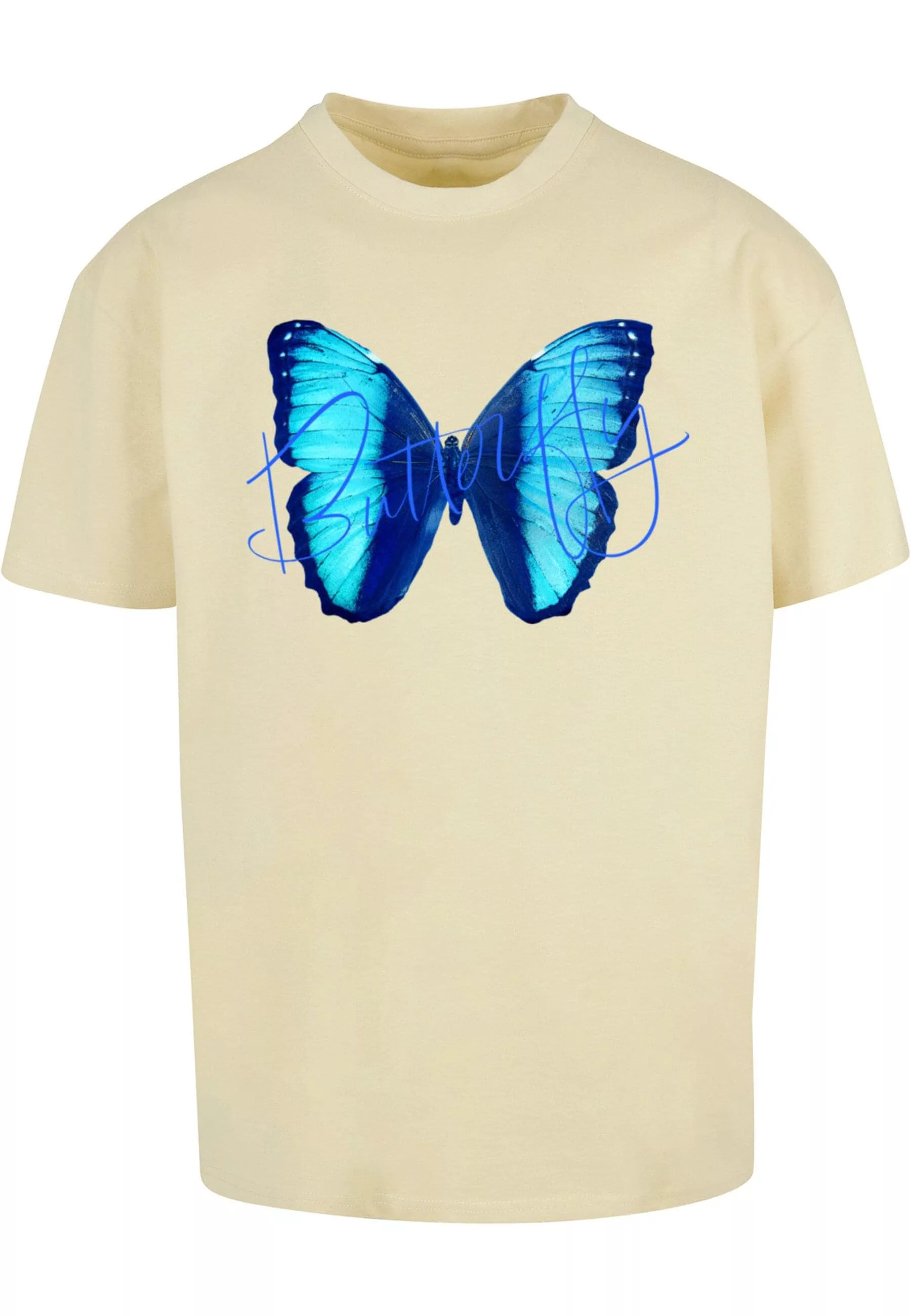 Merchcode T-Shirt "Merchcode Herren Butterfly Blue Heavy Oversized Tee" günstig online kaufen