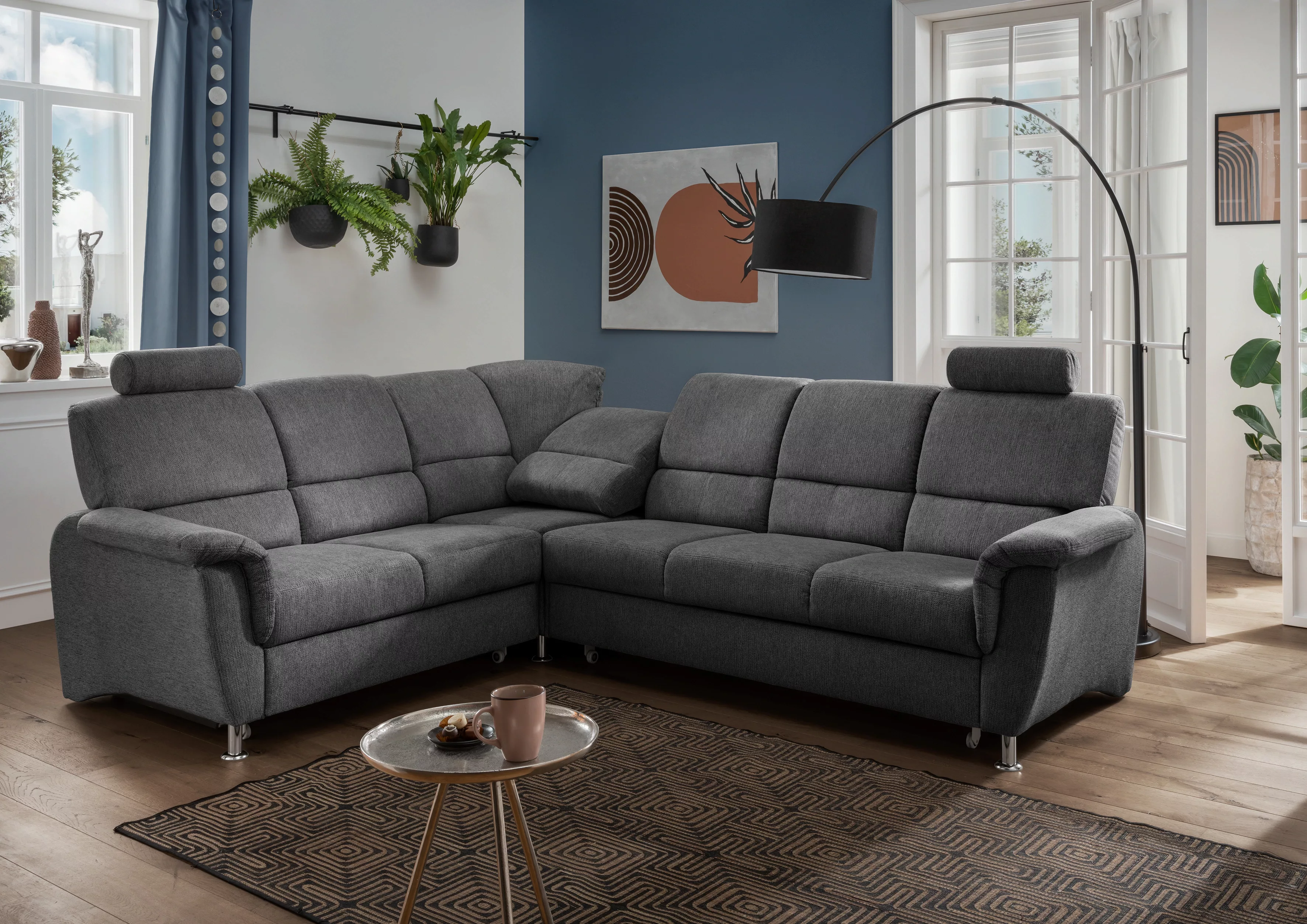 Home affaire Ecksofa "Pisa L-Form", mit Bettfunktion und Bettkasten günstig online kaufen