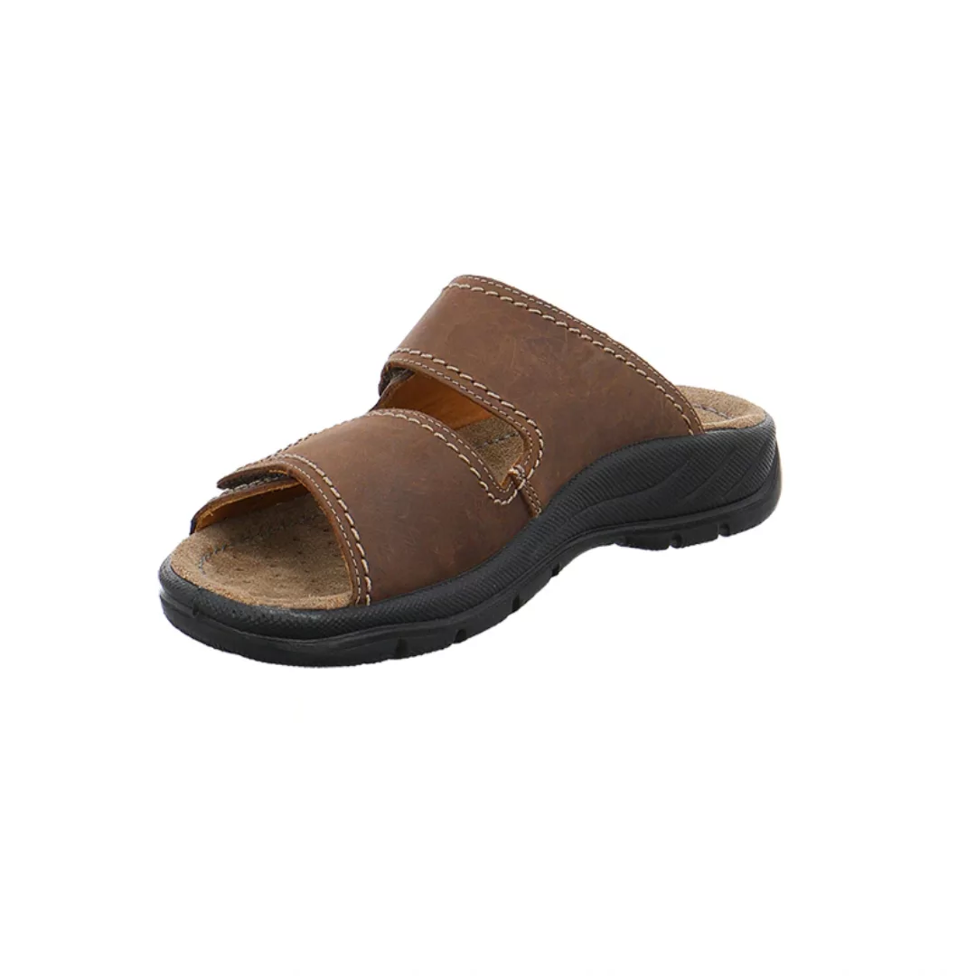 Jomos Pantolette "Mobila", Sommerschuh, Schlappen, Klettschuh, mit Lederinn günstig online kaufen