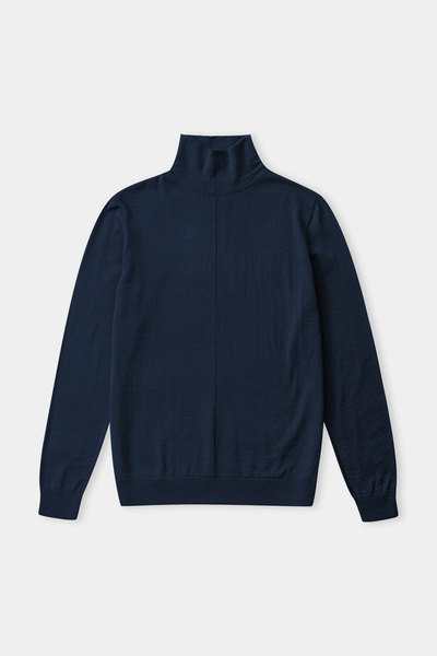 Klassischer Rollkragenpullover Avid Bio-merinogarn günstig online kaufen