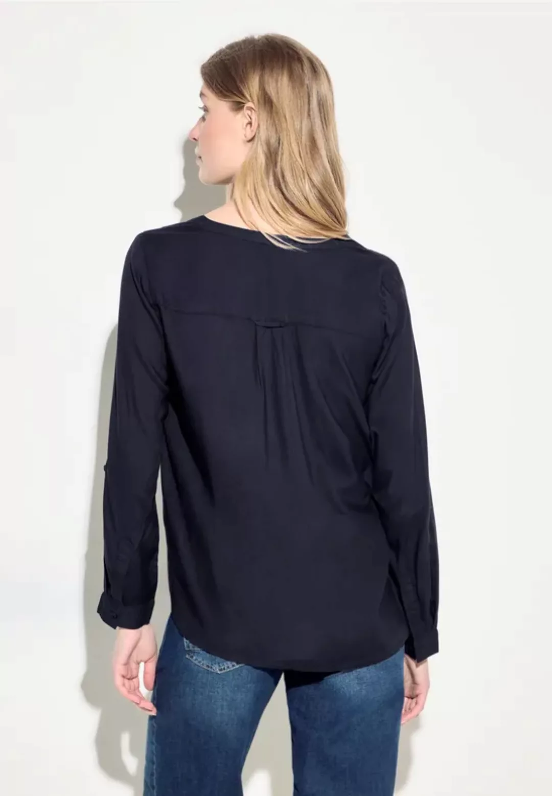 Bluse in Unifarbe günstig online kaufen