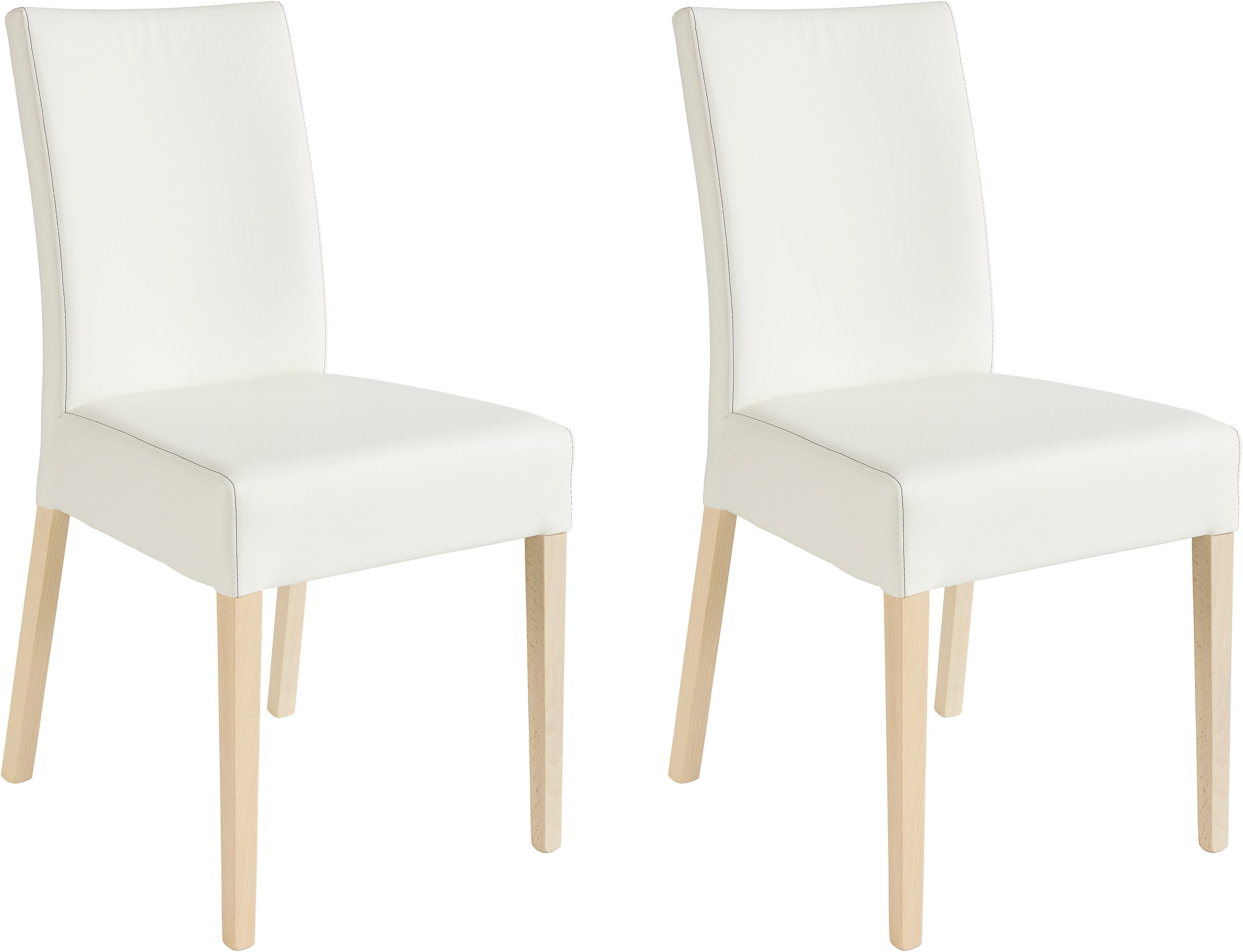 Home affaire 4-Fußstuhl "Umag", (Set), 2 St., Kunstleder, Sitz und Rücken g günstig online kaufen