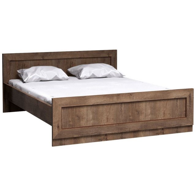 Lomadox Bett TEORA-161, in Lefkas Eiche 160x200 cm Liegefläche 170x80x206,5 günstig online kaufen