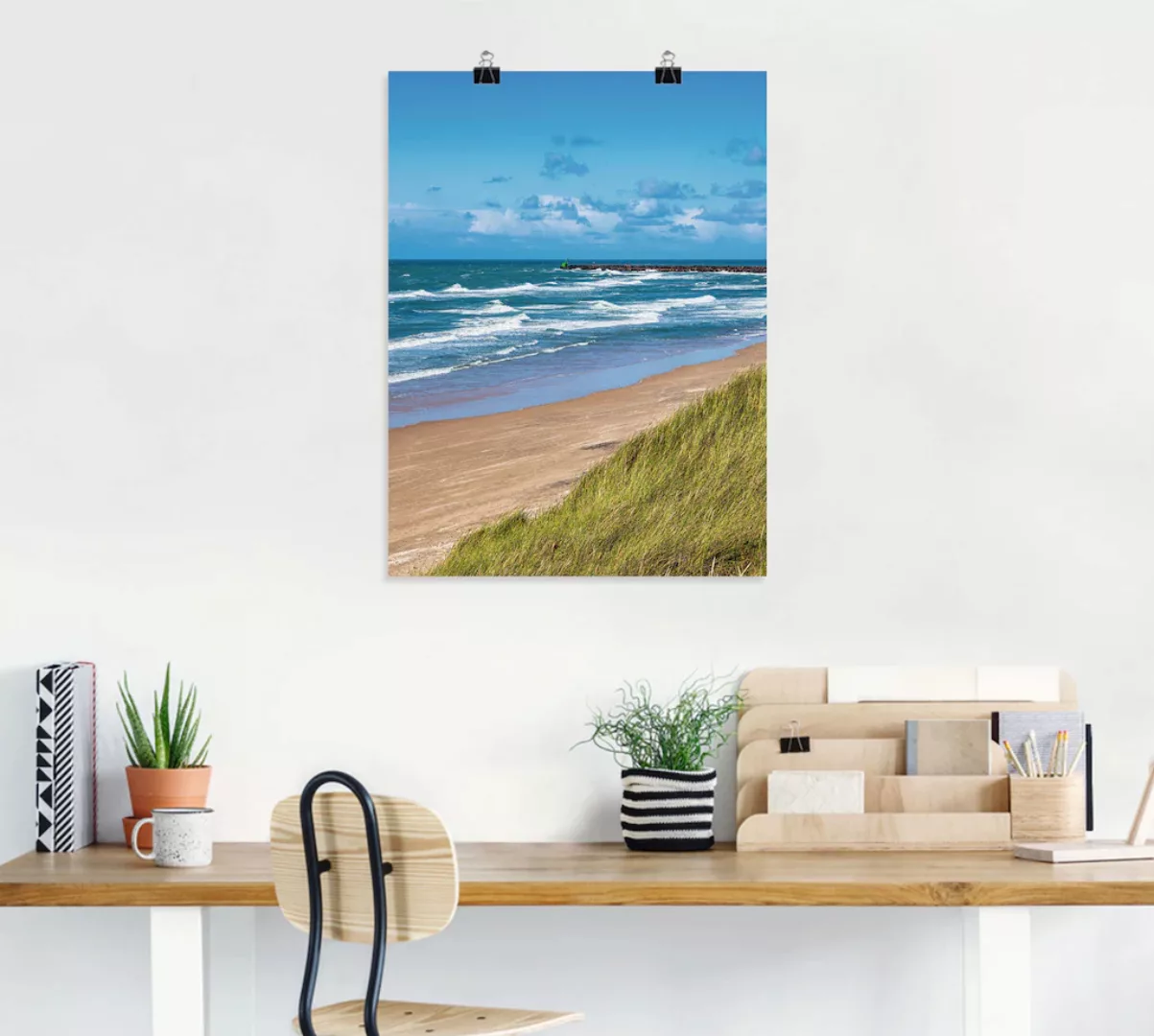 Artland Poster "Düne und Strand bei Hirtshals Dänemark I", Küstenbilder, (1 günstig online kaufen