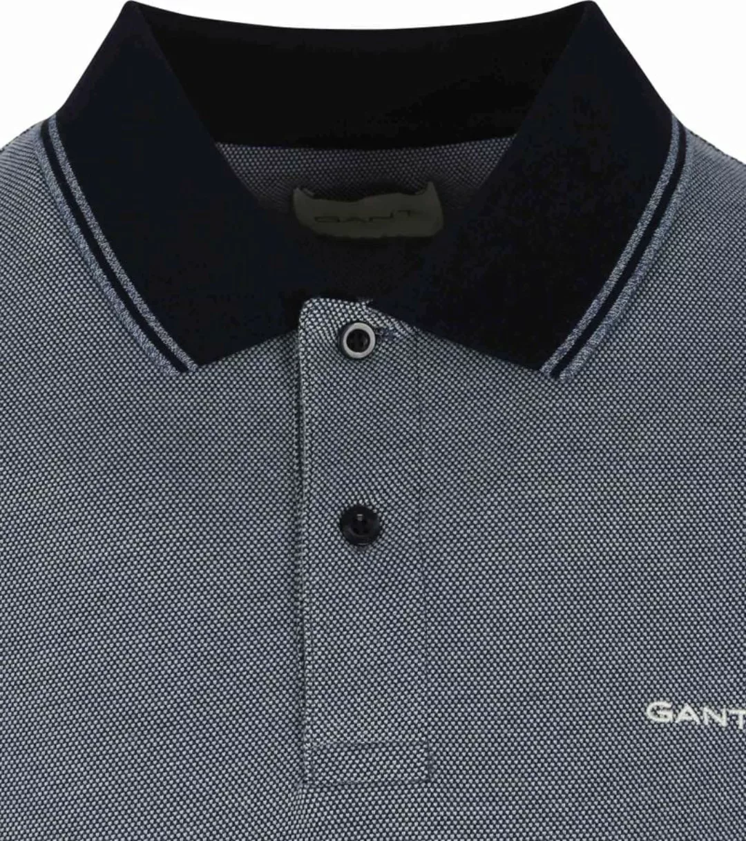 Gant Shield Oxford Piqué Poloshirt Navy - Größe M günstig online kaufen