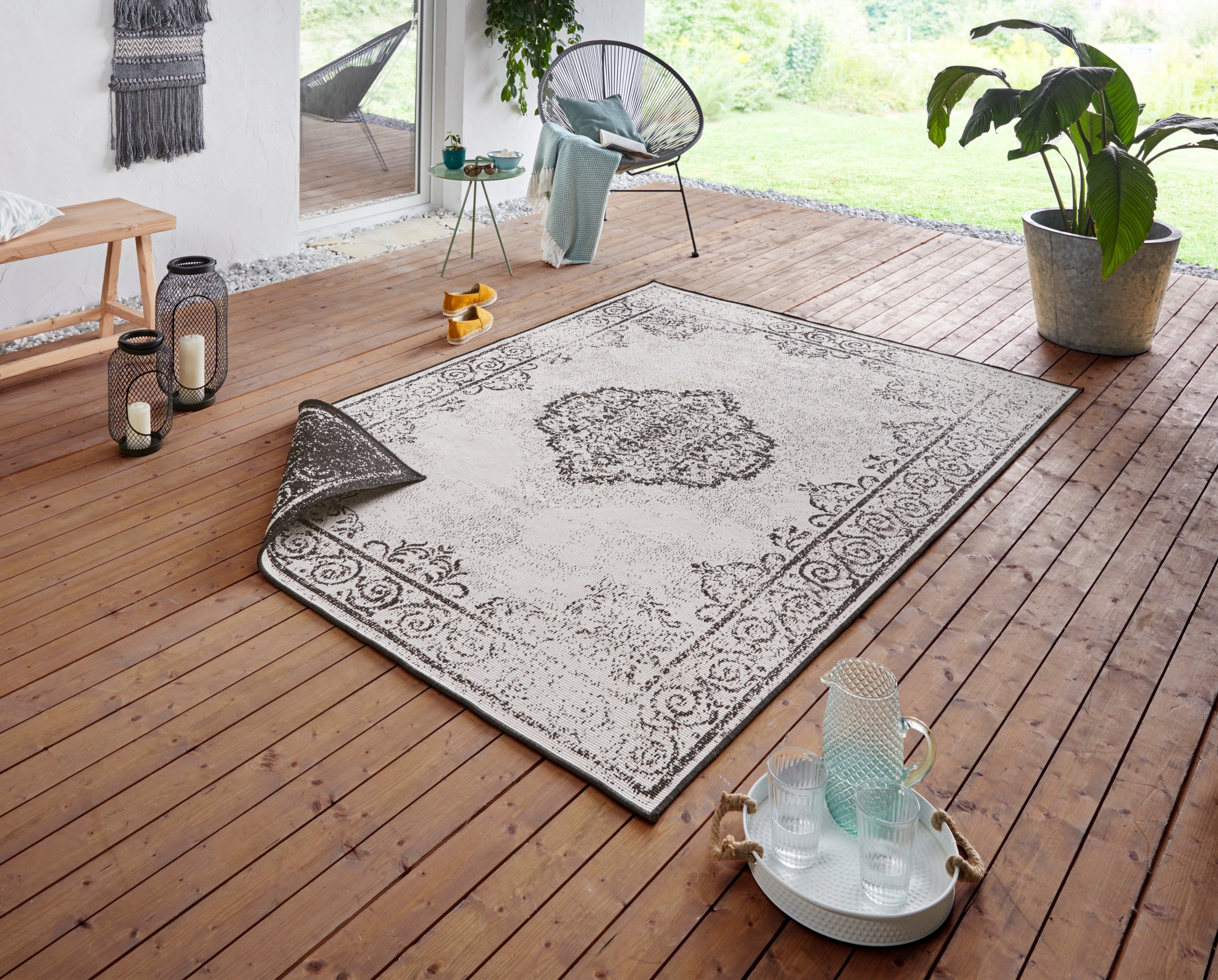 HANSE Home Teppich »CEBU Wendeteppich«, rechteckig, 5 mm Höhe, In-& Outdoor günstig online kaufen