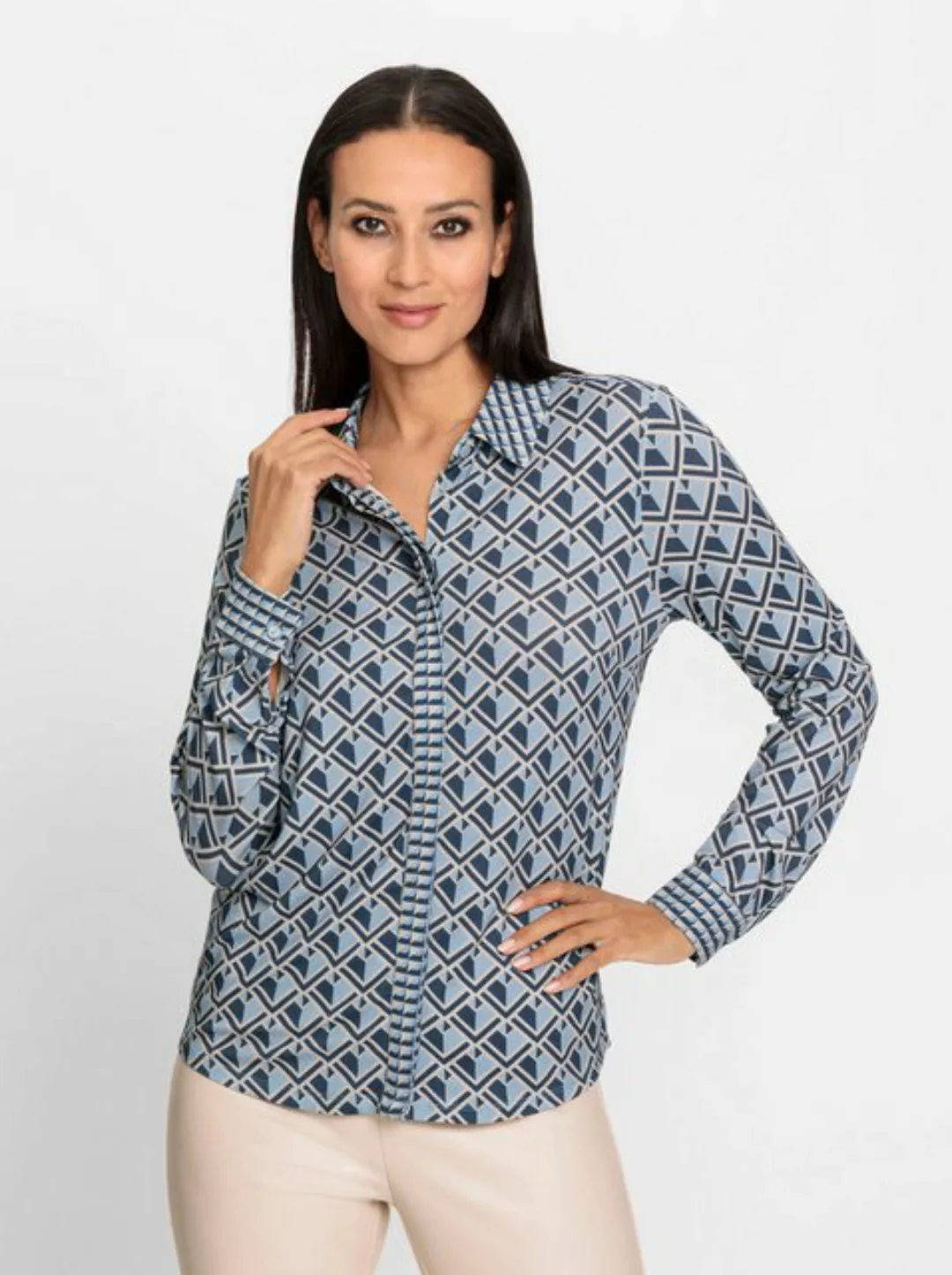 heine Klassische Bluse Jersey-Bluse günstig online kaufen