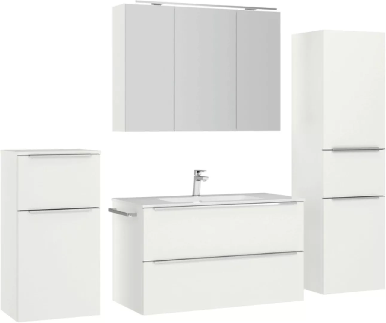nobilia® Badmöbel-Set »Levere«, (4 St., vormontiert, mit Soft-Close), inkl. günstig online kaufen