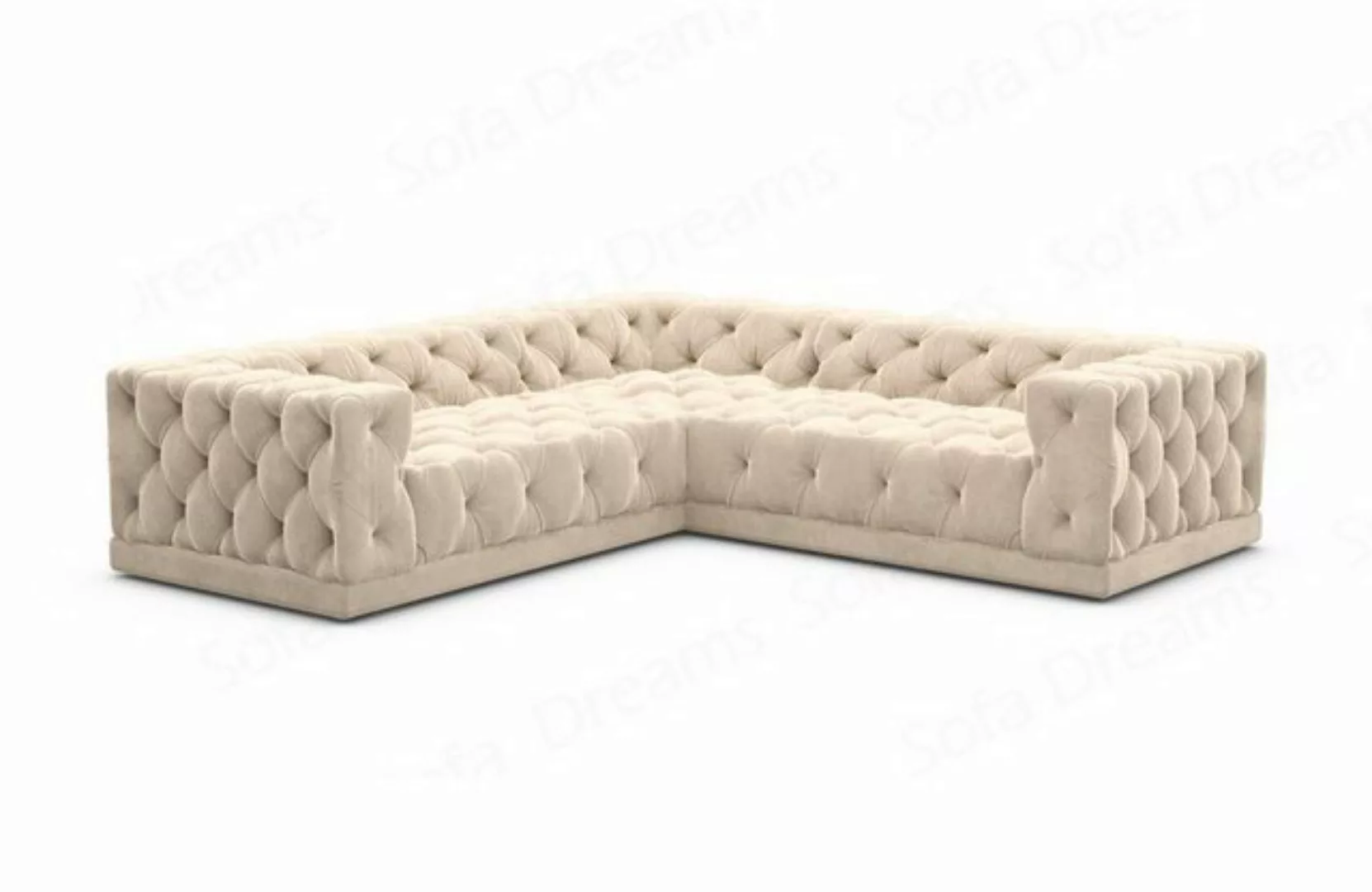 Sofa Dreams Ecksofa Polster Designer Samt Stoff Sofa Palma L Form Stoffsofa günstig online kaufen