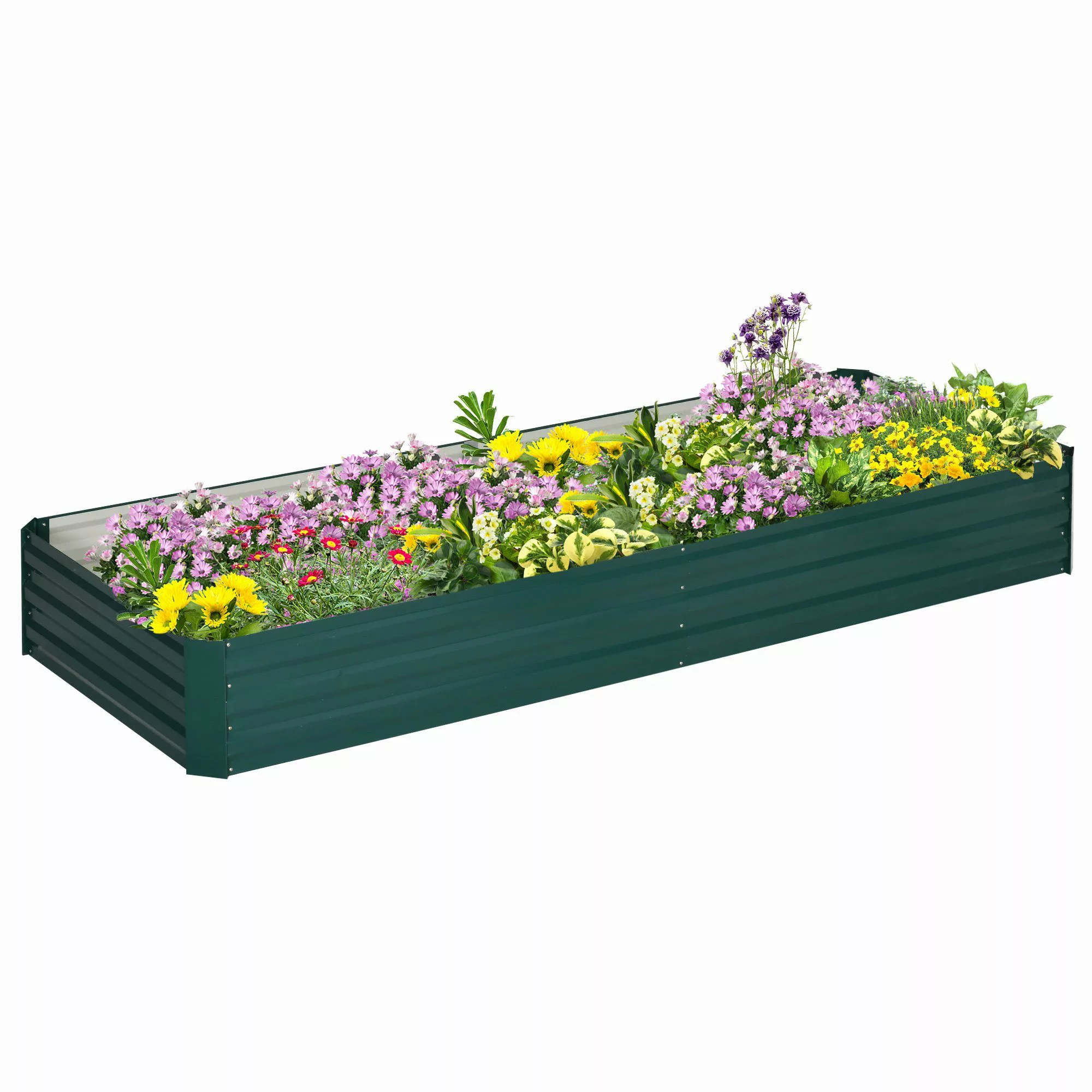 Outsunny Hochbeet aus Stahl, Blumenbeet, Gemüsebeet, günstig online kaufen