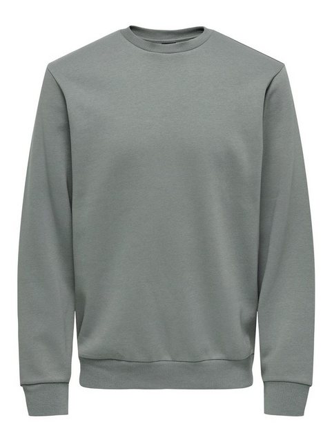 ONLY & SONS Sweatshirt Basic Sweatshirt Langarm Pullover ohne Kapuze ONSCER günstig online kaufen