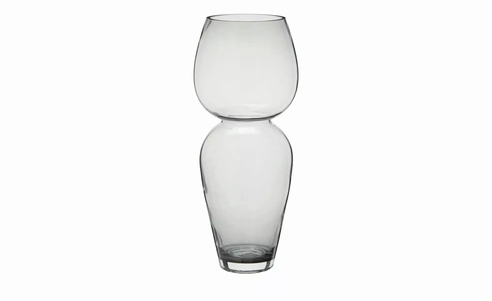 HOME STORY Vase   ¦ grau ¦ Glas ¦ Maße (cm): B: 17 H: 41,5 Accessoires > Va günstig online kaufen