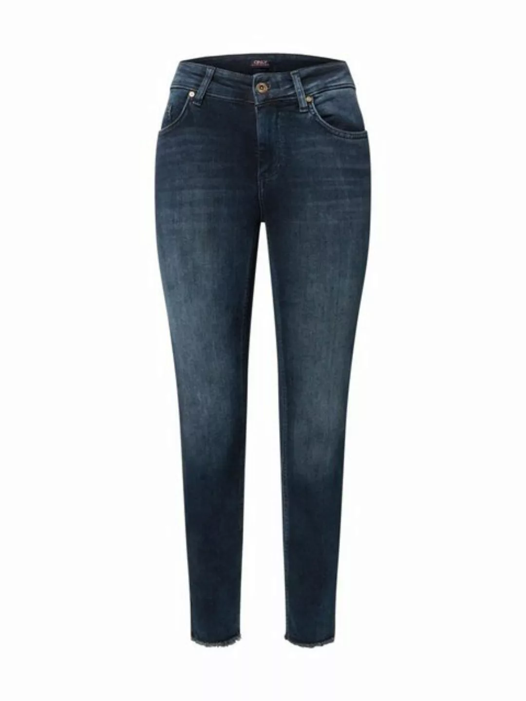Only Damen Jeans ONLBLUSH LIFE MID SK ANK RAW REA409 - Skinny Fit - Blau -B günstig online kaufen