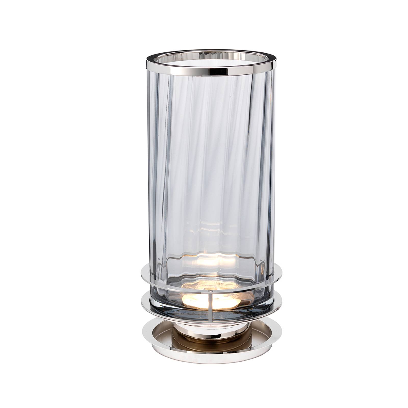 Tischlampe Arno rauchglas/nickel poliert günstig online kaufen