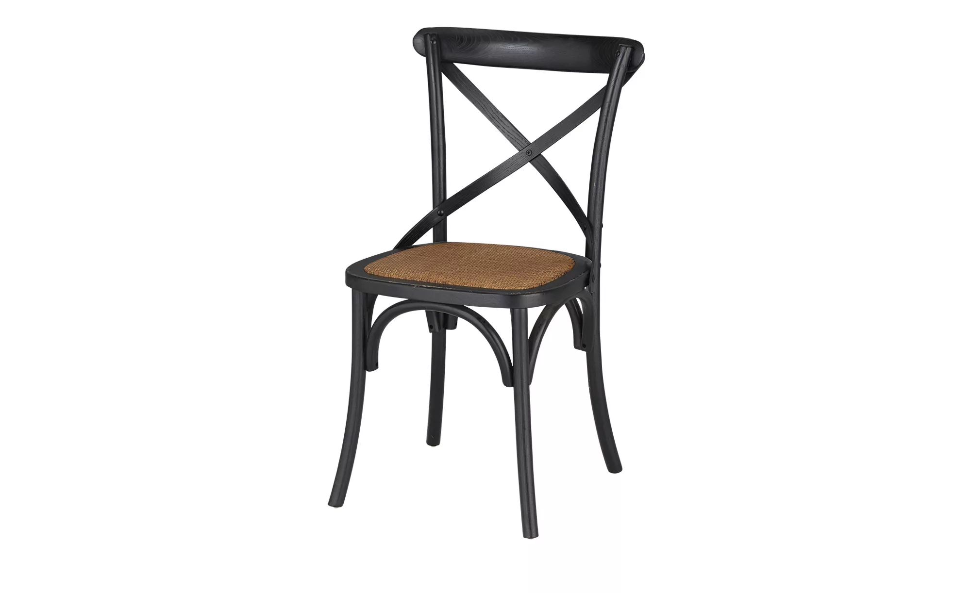 Rattan-Bistrostuhl  in Antikoptik Xabi ¦ schwarz ¦ Maße (cm): B: 50 H: 88 T günstig online kaufen