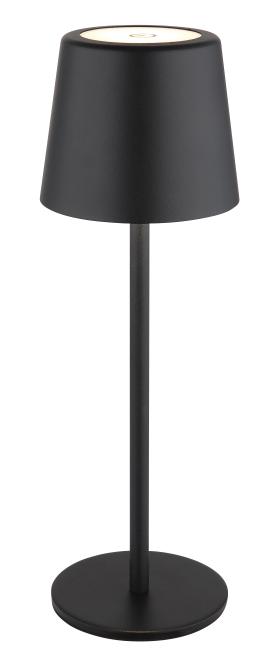 LED-Tischleuchte inkl. Tochdimmer und USB mit Akku Metall Schwarz günstig online kaufen