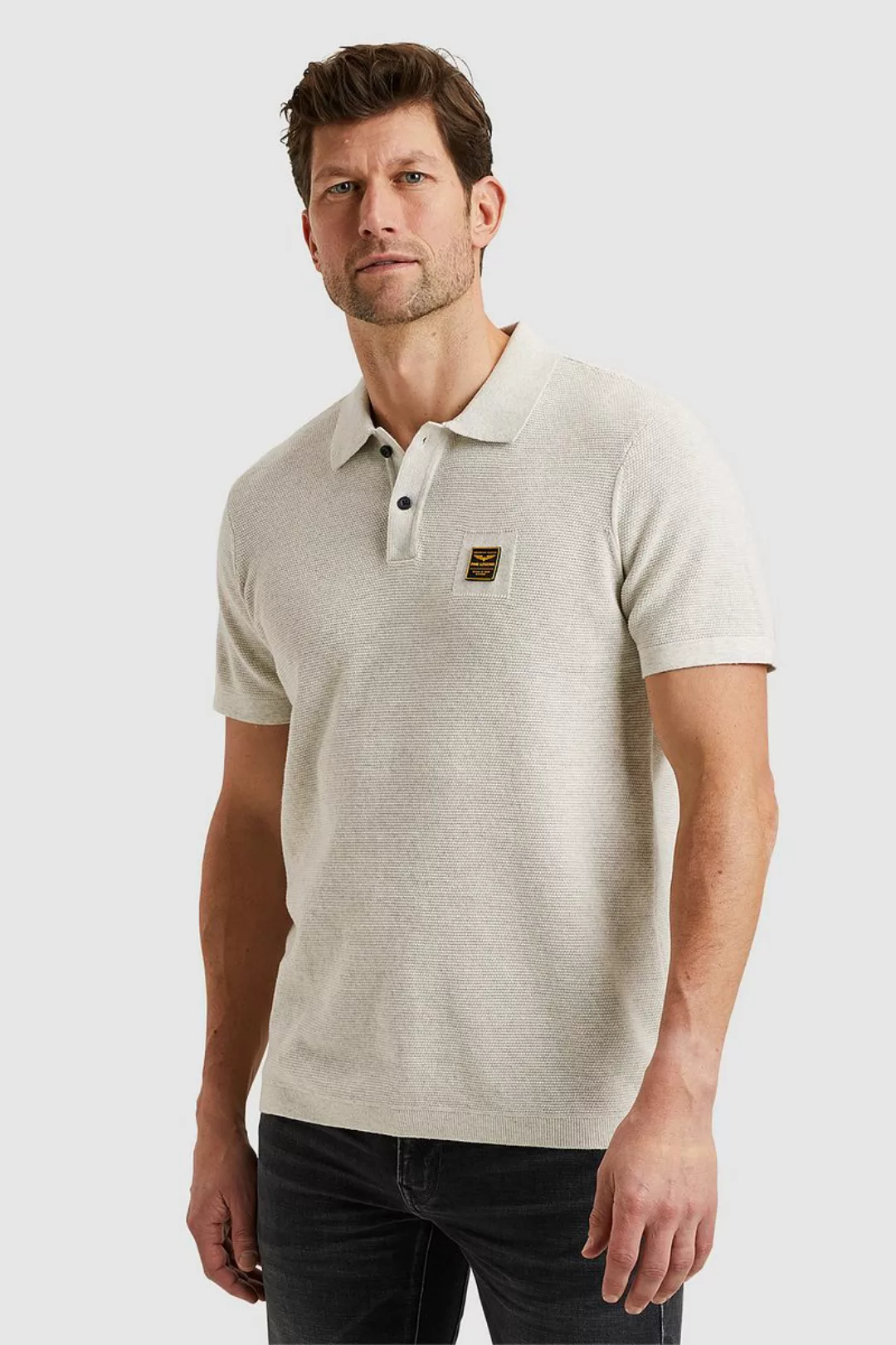 PME Legend Poloshirt Knitted Ecru - Größe XXL günstig online kaufen