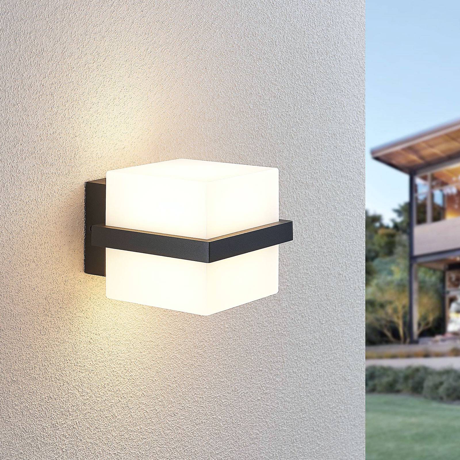 LED-Außenwandlampe Auron, würfelförmig günstig online kaufen
