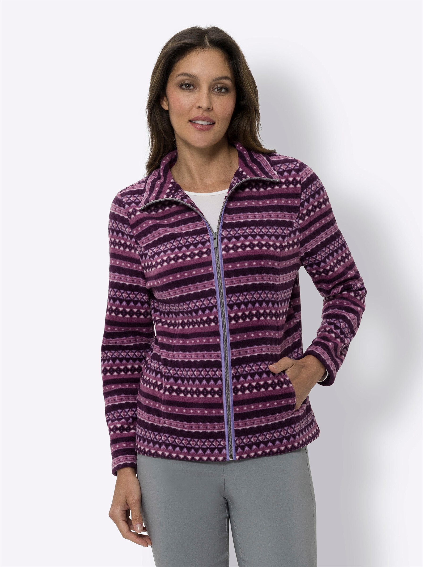 Sieh an! Fleeceshirt Fleecejacke Länge ca. günstig online kaufen