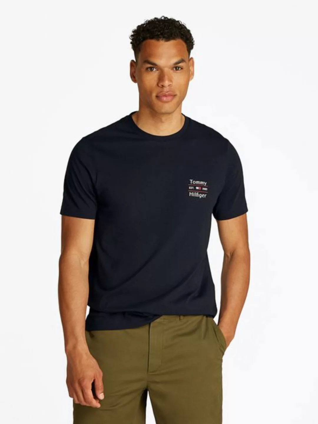 Tommy Hilfiger Rundhalsshirt HILFIGER STACK TEE günstig online kaufen