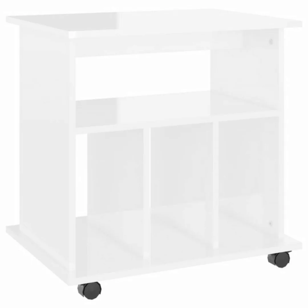 vidaXL Aktenschrank Rollschrank Hochglanz-Weiß 60x45x60 cm Spanplatte günstig online kaufen