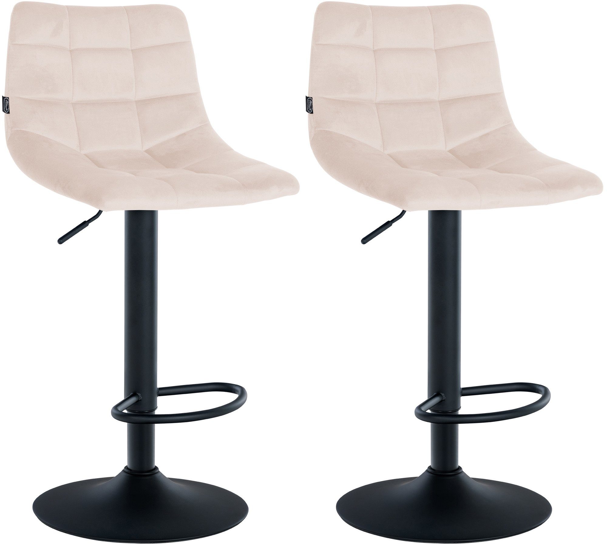 CLP Barhocker Jerry Samt (2er Set, günstig online kaufen