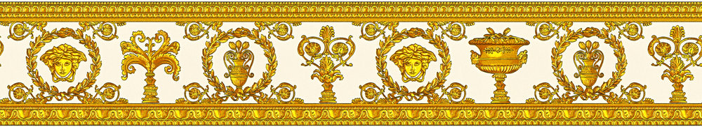 Bricoflor Barock Tapete als Bordüre inCreme und Gold Ornament Tapete mit Me günstig online kaufen