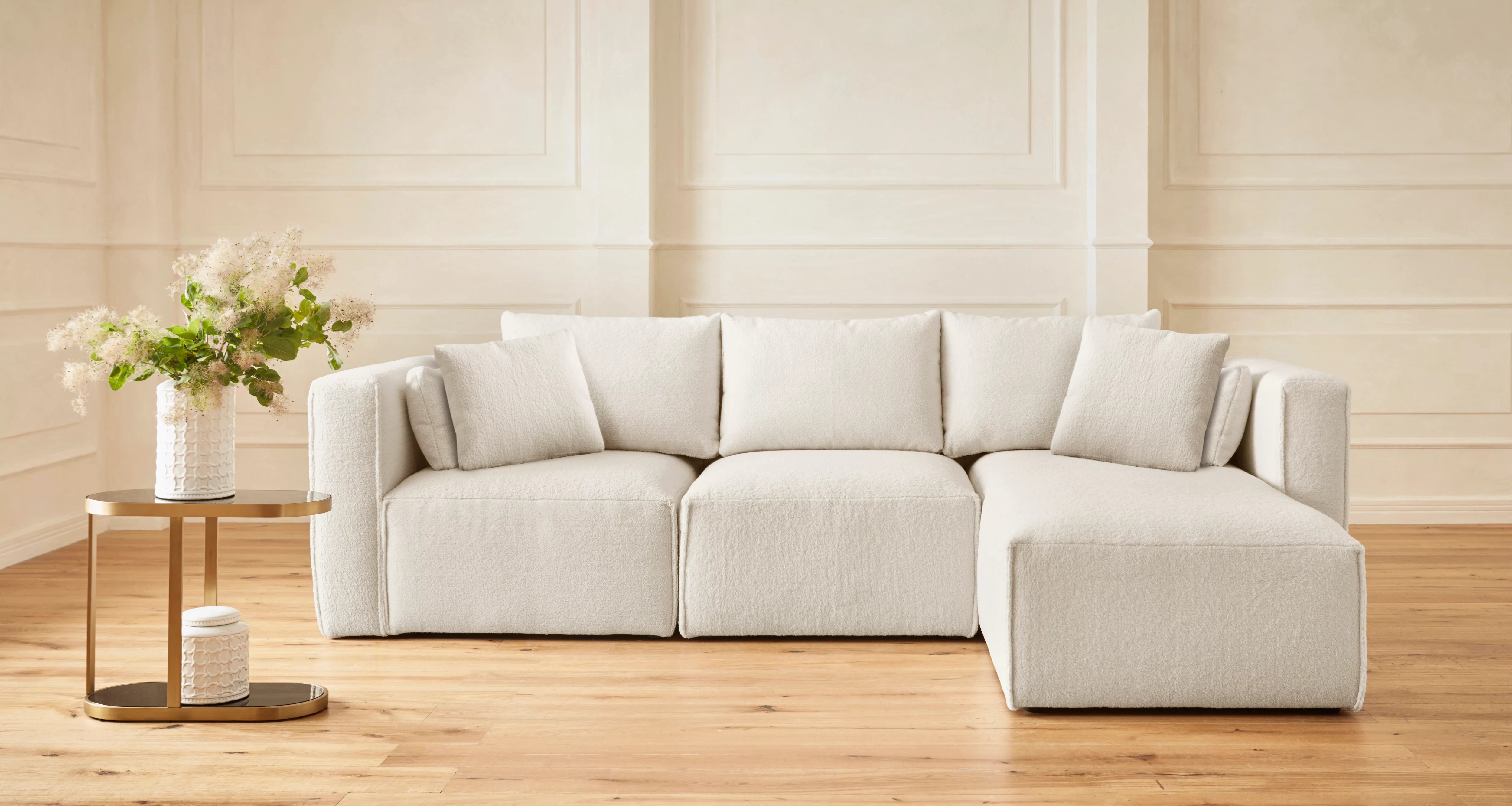 Home affaire Ecksofa "Comfine L-Form", zusammengesetzt aus Modulen, 3 Bezug günstig online kaufen