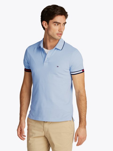 Tommy Hilfiger Poloshirt FLAG CUFF SLIM FIT POLO günstig online kaufen