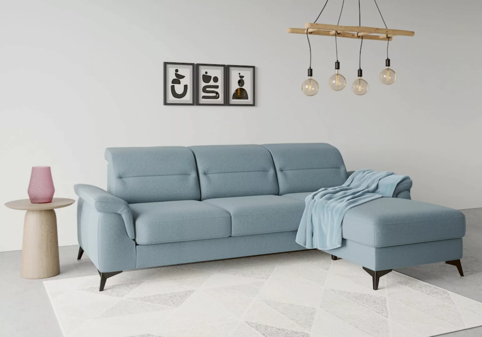 sit&more Ecksofa "Sinatra L-Form", mit Recamiere, optional mit Kopfteilvers günstig online kaufen