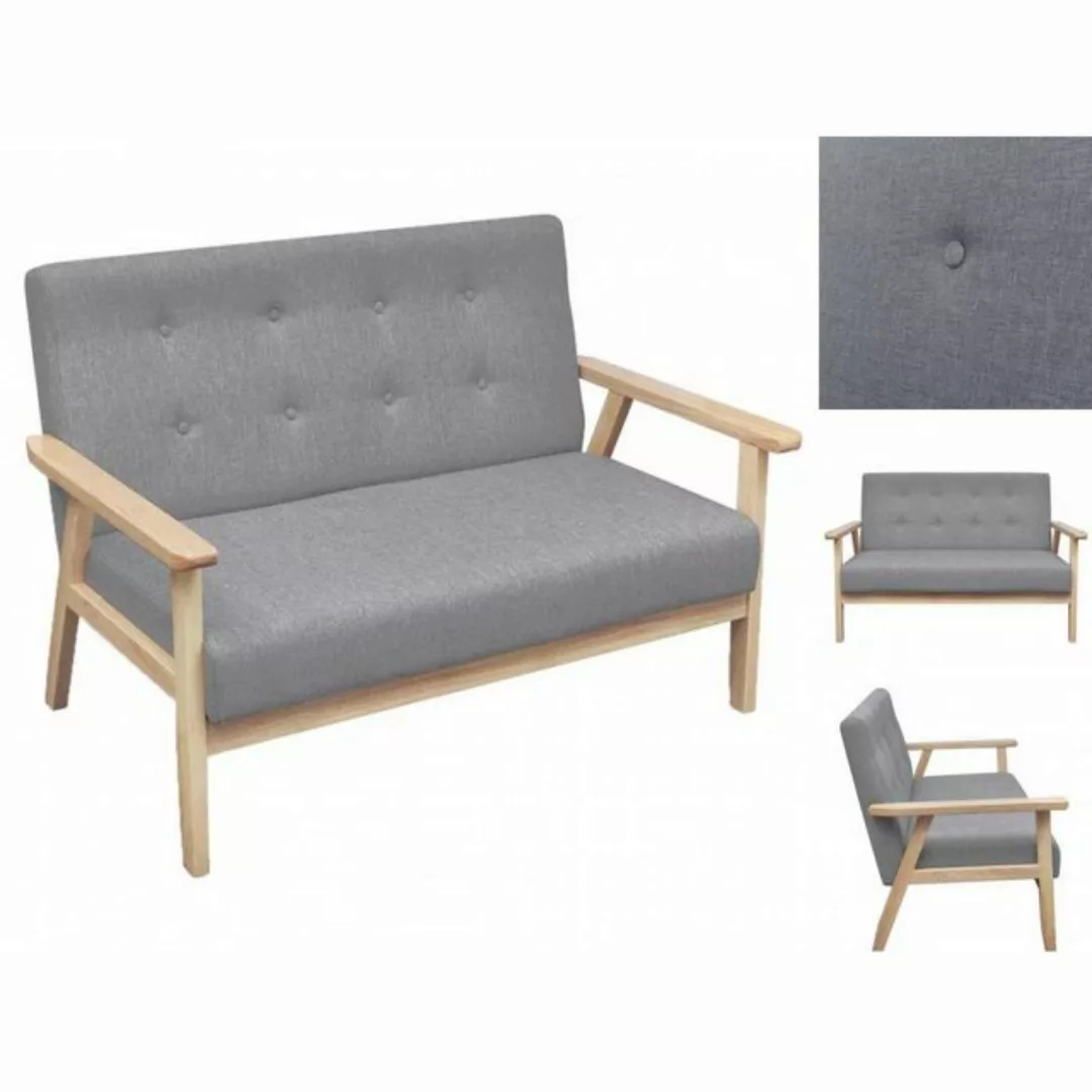 2-sitzer-sofa Stoff Hellgrau günstig online kaufen