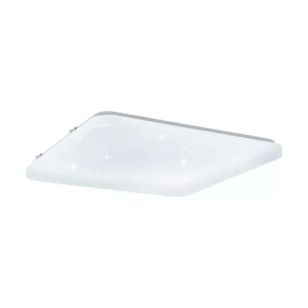 LED Deckenleuchte Frania-S in Weiß 50W 5900lm eckig Kristalleffekt günstig online kaufen